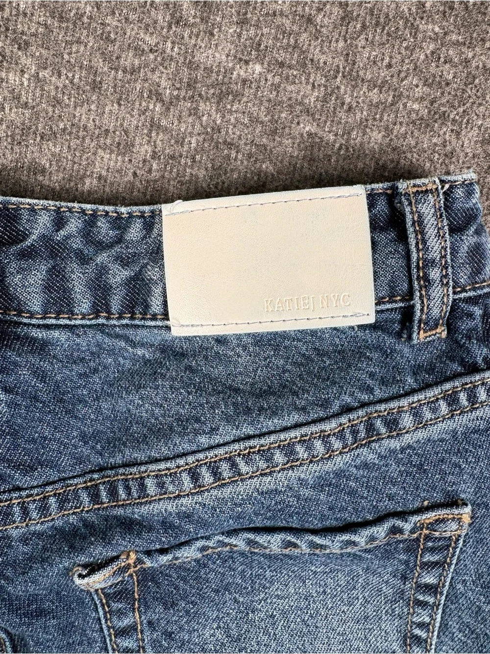 KatieJ NYC Girls 10 Metal Stud Accent Wide Leg Straight Jeans Y2K Streewear
